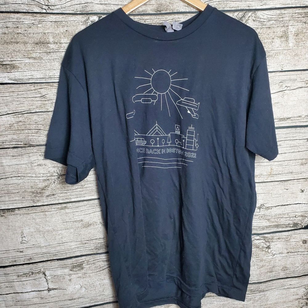 Juniors Vintage Custom Ink Bounce Back In Boston 2022 Print T-shirt Sz XL